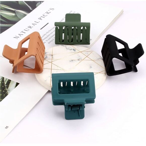 New matte hair clips set of 4 - Picture 1 of 4